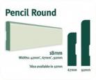 67mm x 18mm x 5.4m MDF Pencil Round Architrave